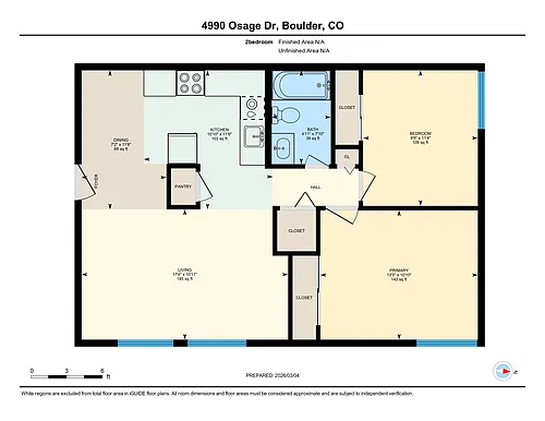 Floor plan Two Bedroom Apartment
