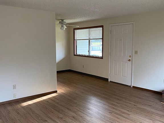 Spacious living room and kitchen nook