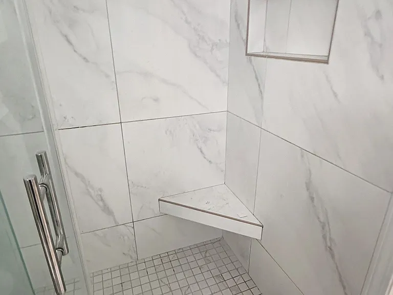 Upgraded tile shower