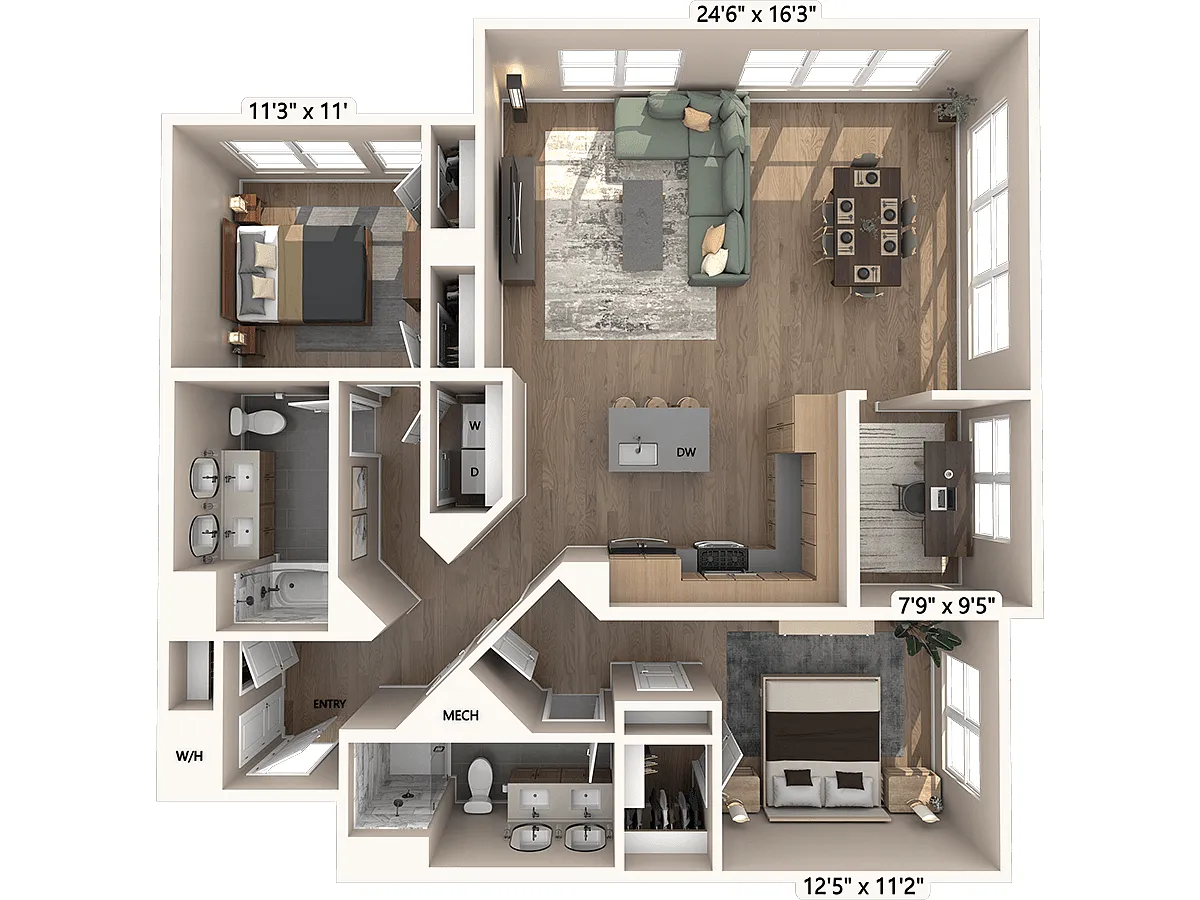 Floor plan B6m4-D-Signature