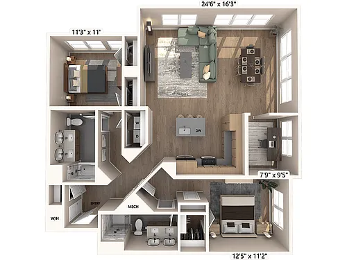 Floor plan B6m4-D-Signature