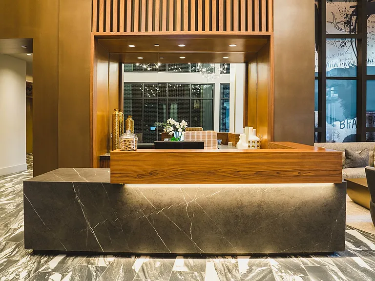 Concierge services in lobby