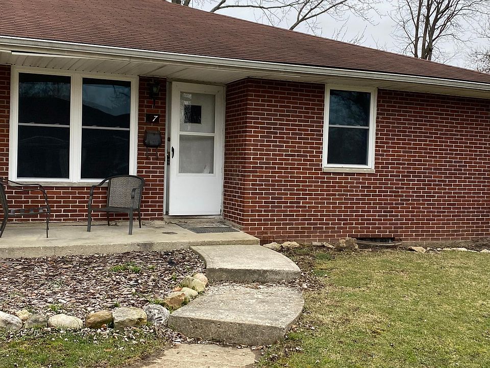 Private entrance and front porch with room for seating