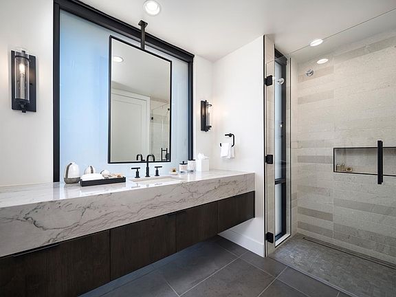 Beautiful spa-like bathroom with oversized walk-in shower