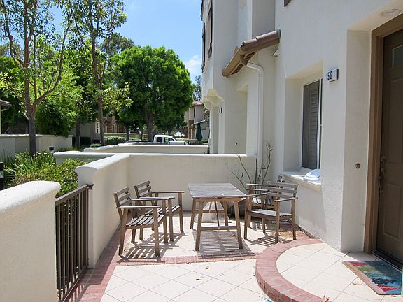 Gated front patio.