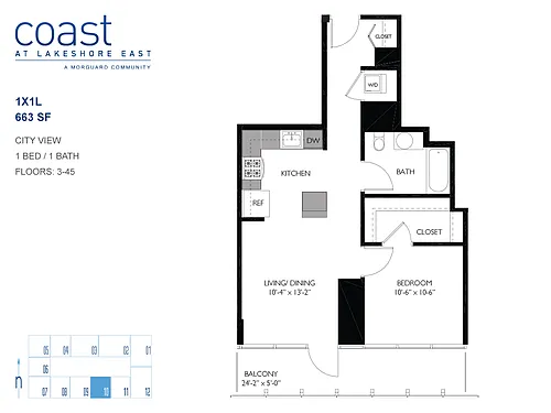 Floor plan 1x1L