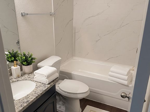Updated bathrooms with premium finishes brings luxury to every day life.