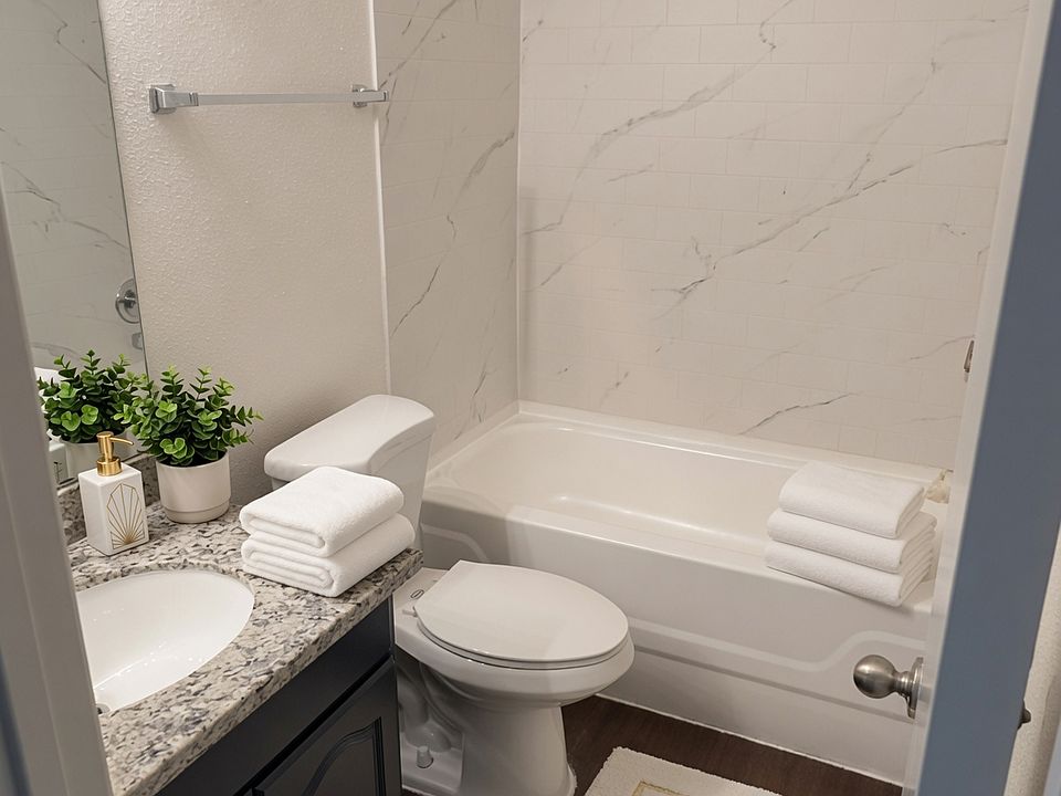Updated bathrooms with premium finishes brings luxury to every day life.