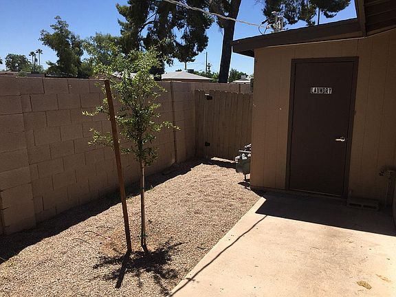 private patio and laundry room