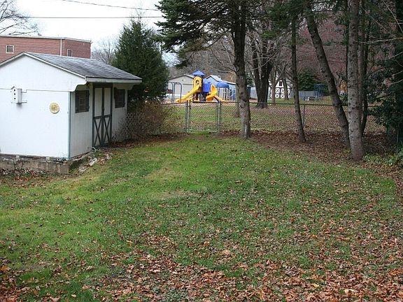 Backyard opens up to school property