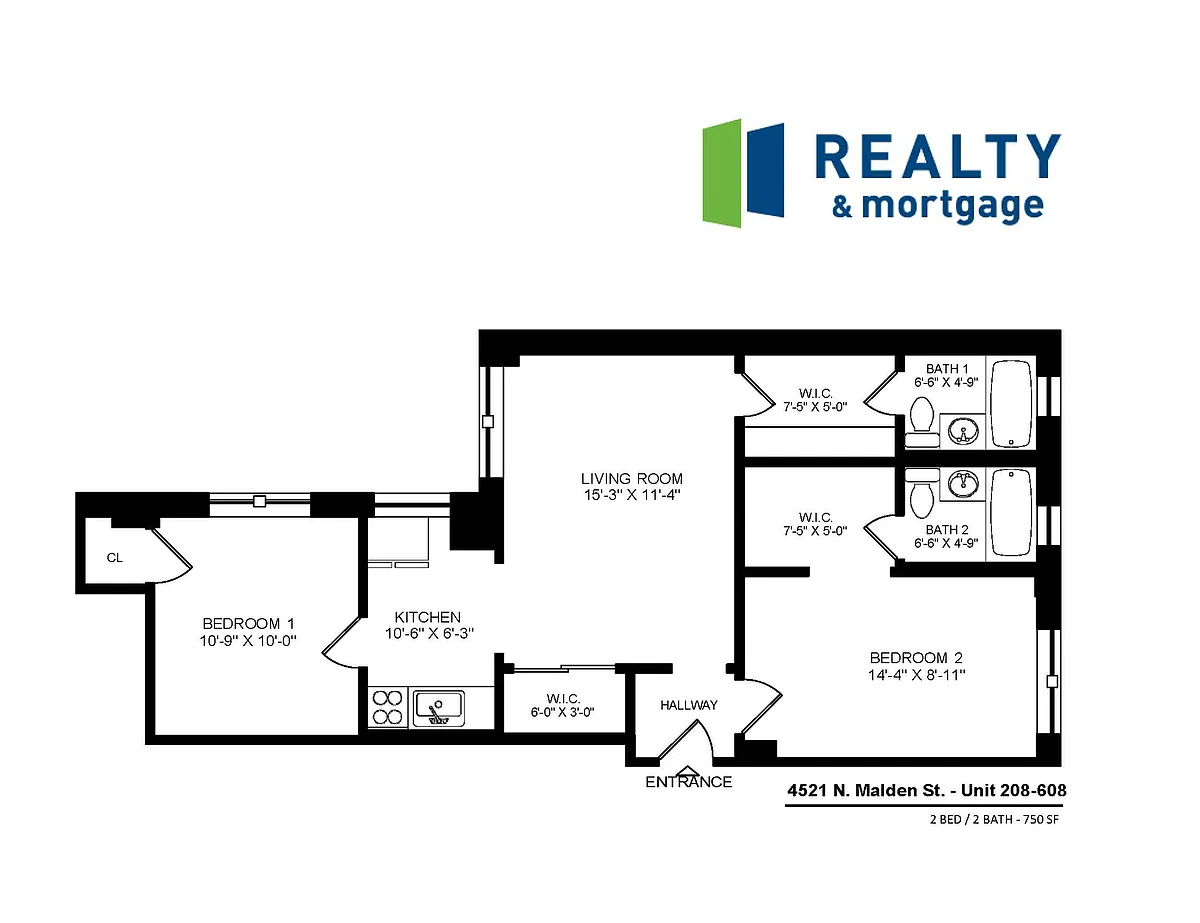 Floor plan Two Bed 08 Tier