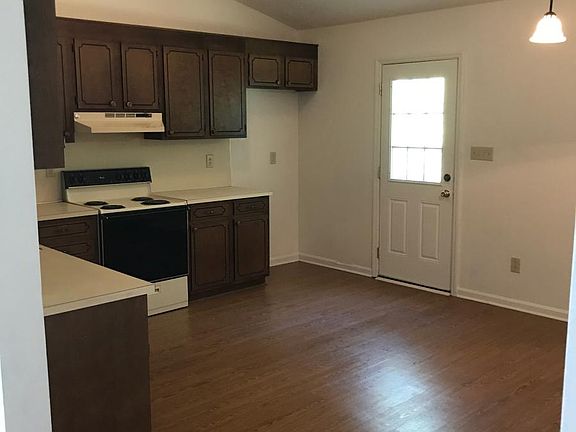 View of kitchen from living room