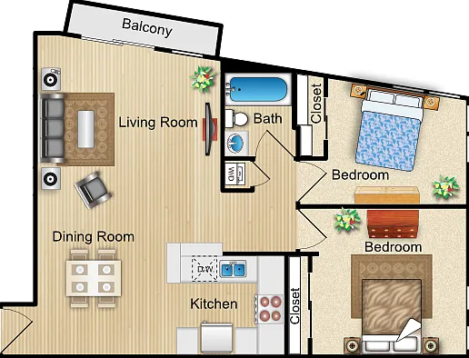 Plan N Floorplan Diagram