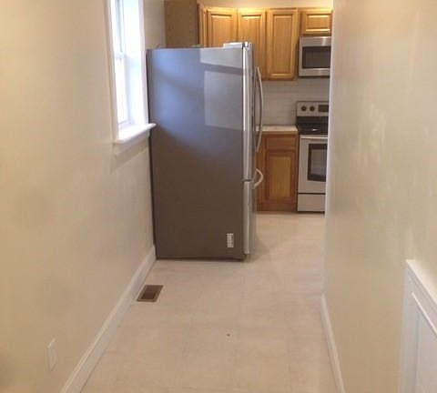 Looking into kitchen from back entrance 