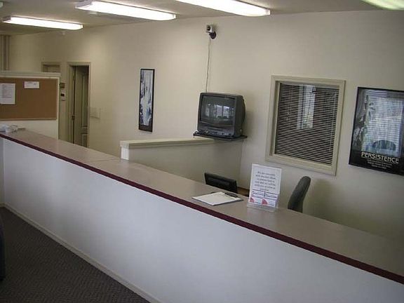 Front desk at entry door