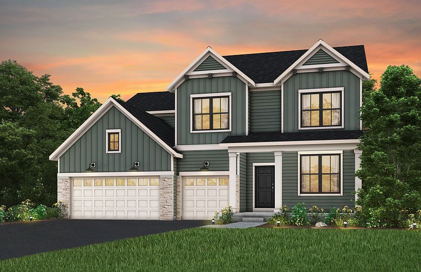 Exterior Elevation - FH2J with stone