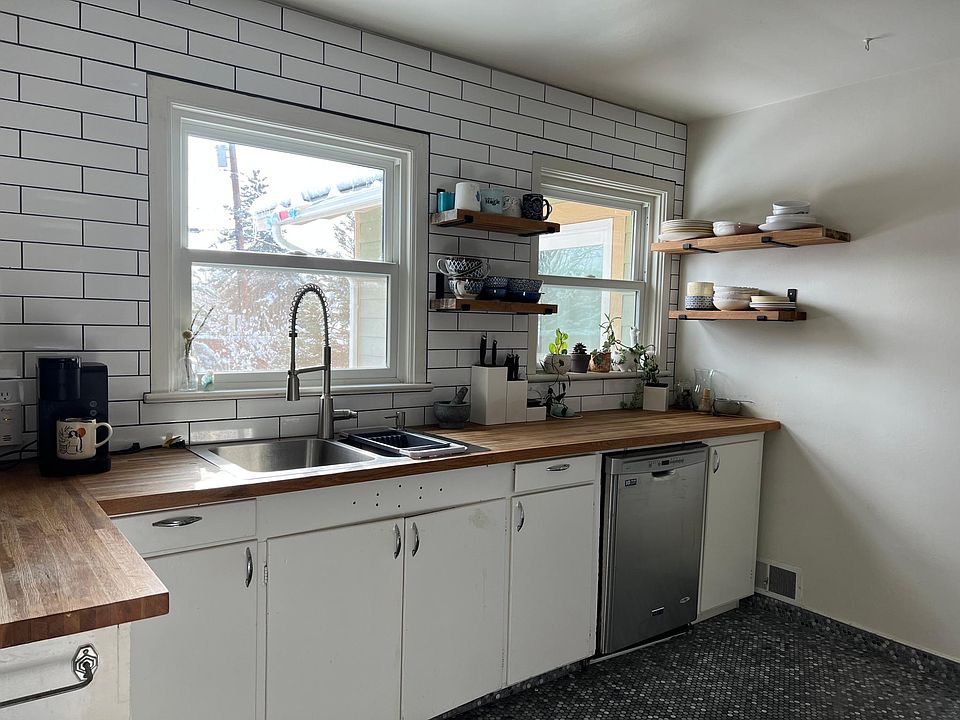 Kitchen: Open shelving & views of Mt. Rose