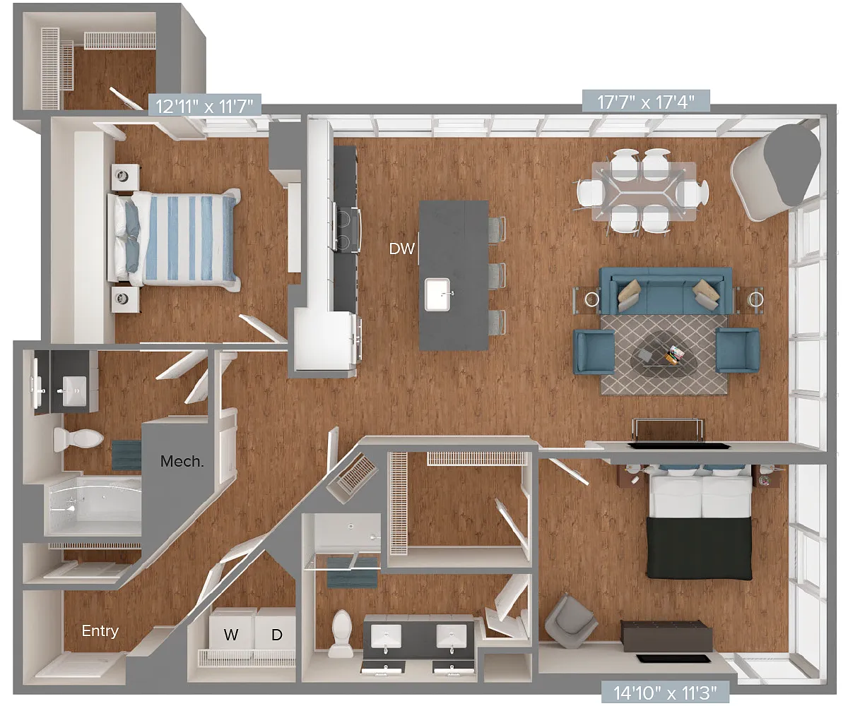 Floor plan B8-D1-1304