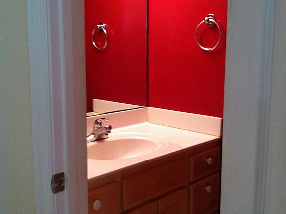 Half bathroom conveniently located downstairs