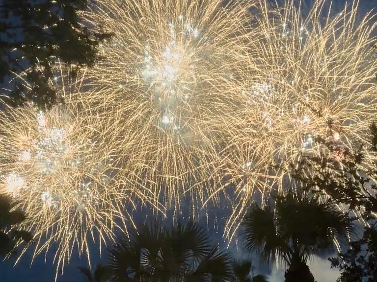 View from master when Sparkman Wharf does fireworks