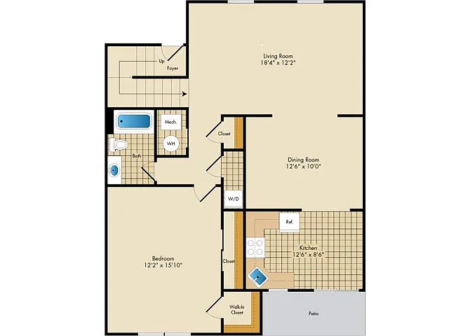Floor plan Cedar Glen I Townhouse