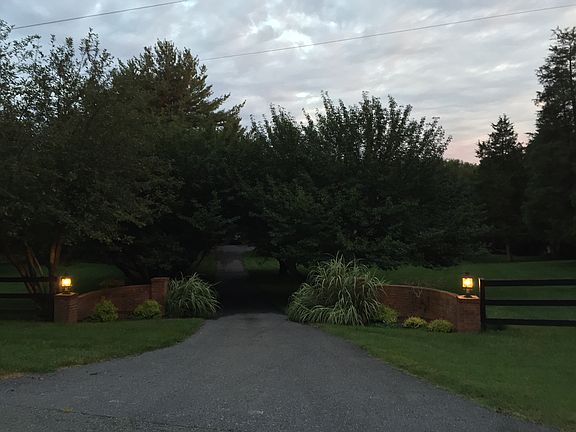 Cherry-tree lined entrance