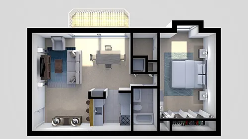 Floor plan One bedroom