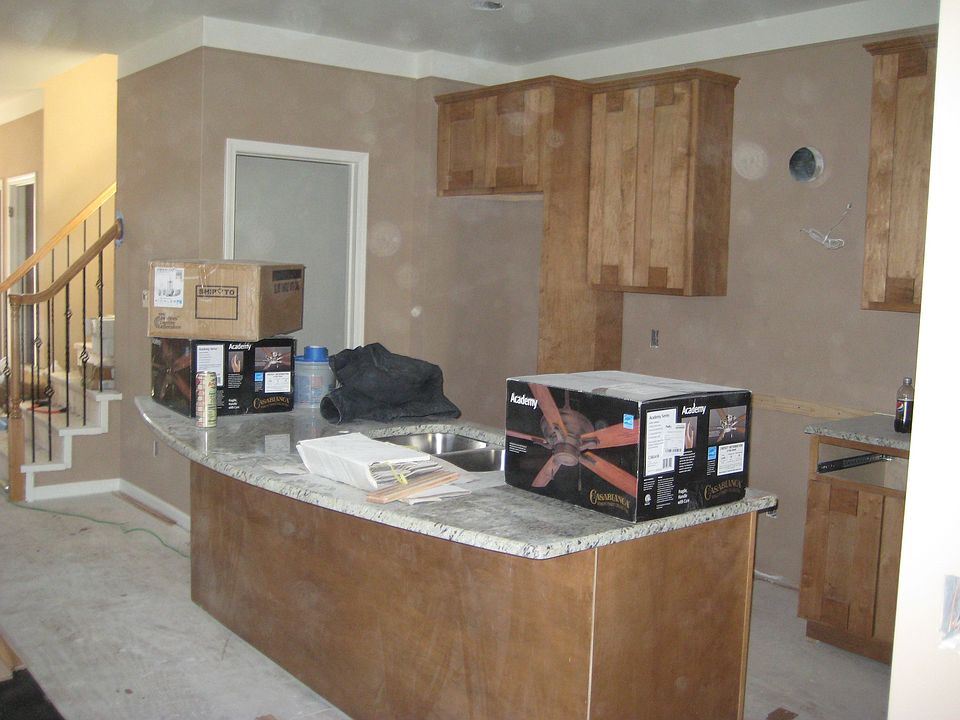 Open kitchen under construction