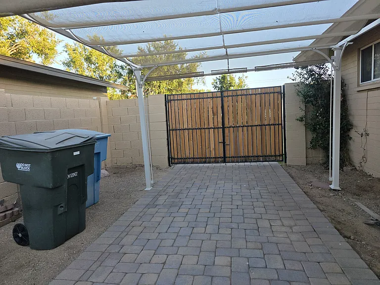 Covered parking area