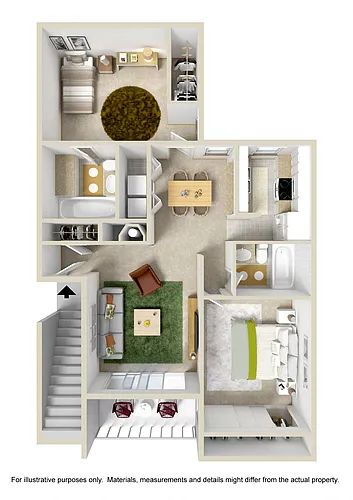 Floor plan Large 2 Bed