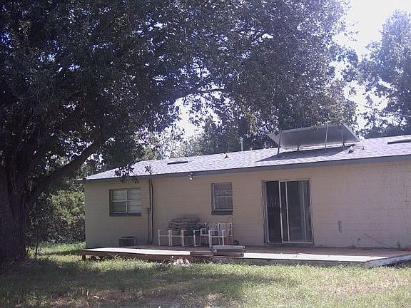 The backyard and deck