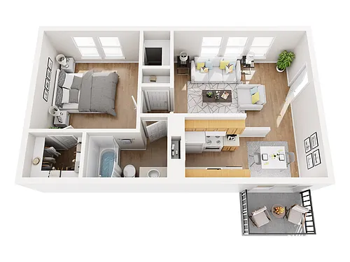 Floor plan The Norwegian - 1 Bedroom