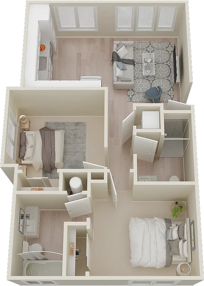 Floor plan 2X2 713
