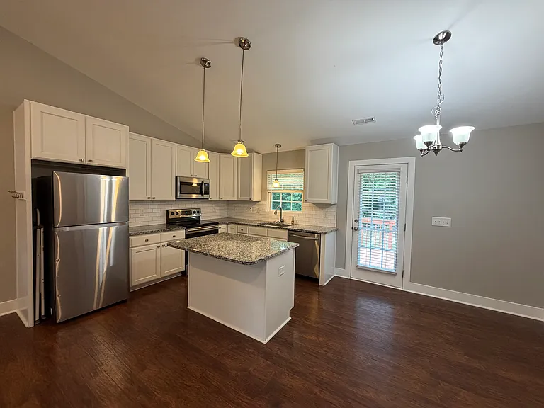 kitchen and dining area