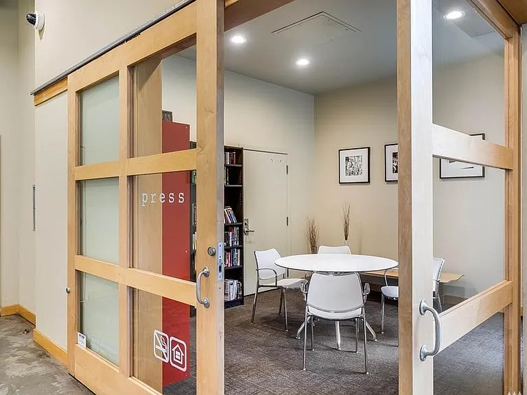 Condo entry and study room/library