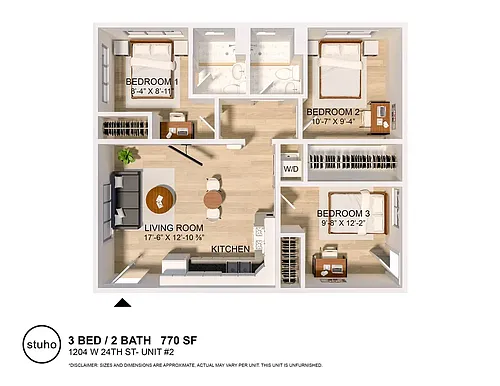 Floor plan Three Bedroom