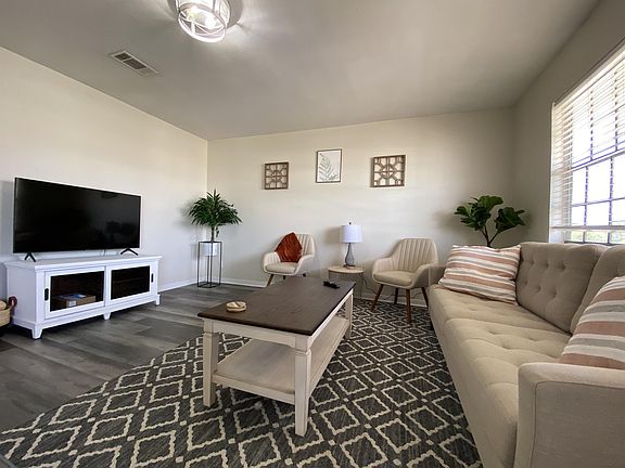 Living room with smart TV
