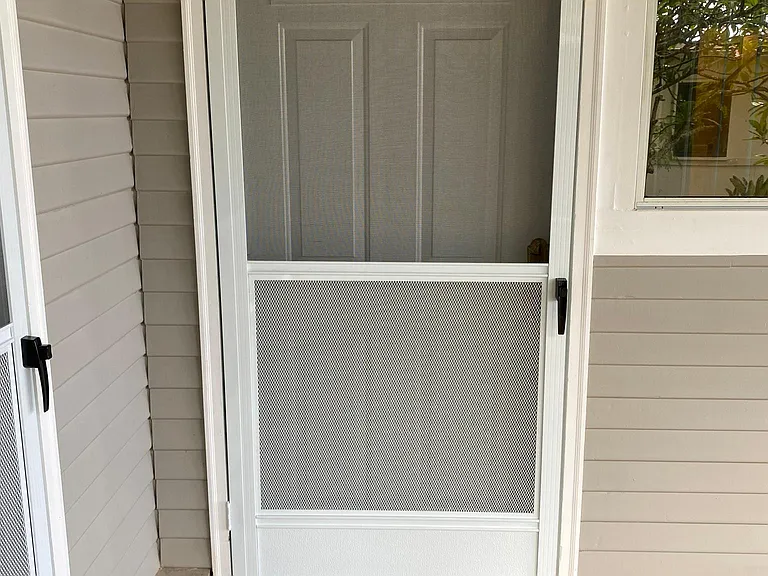 Front door, new screen doors