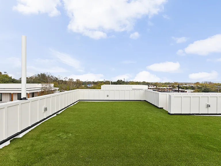 Rooftop terrace with city views