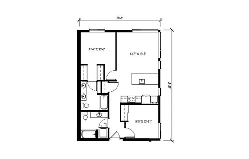 Floor plan 2 Bedroom - C8