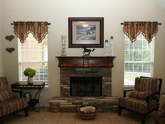 Wood burning fireplace