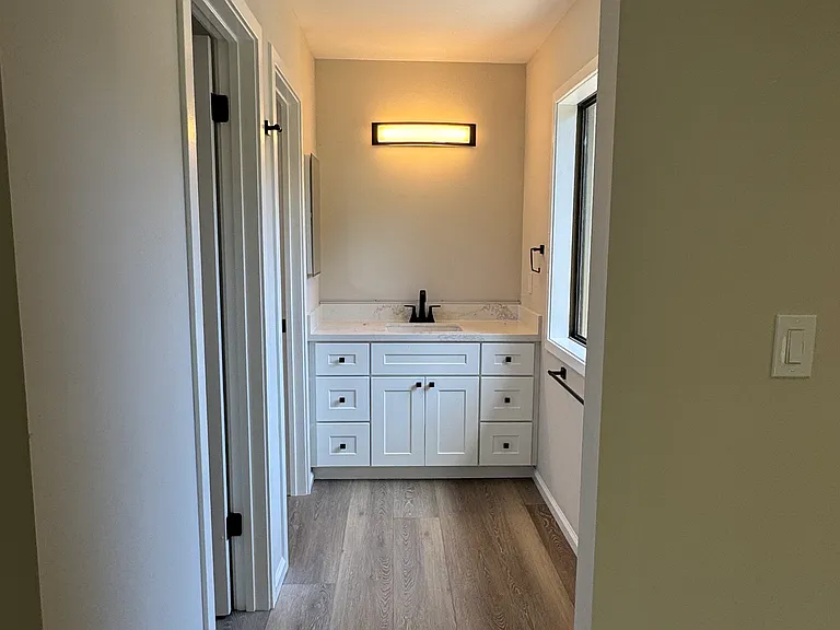 Vanity and bathroom sink