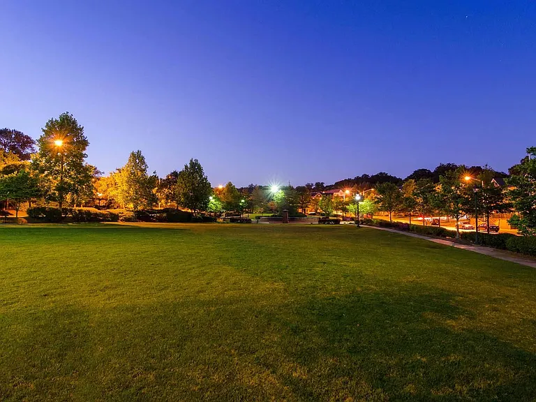 Lucious green lawns make strolls through the community scenic and bright