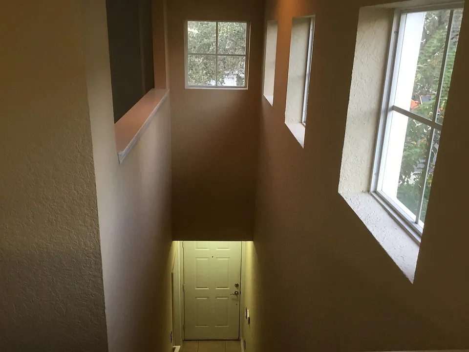 Front door and stairway