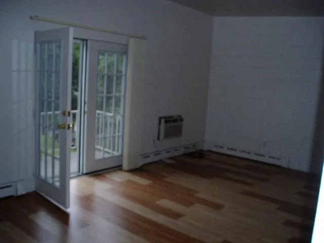 12 x 24 LIVING ROOM/DINING ROOM WITH FRENCH DOORS TO A VERY SUNNY BALCONY. WALL AC UNIT