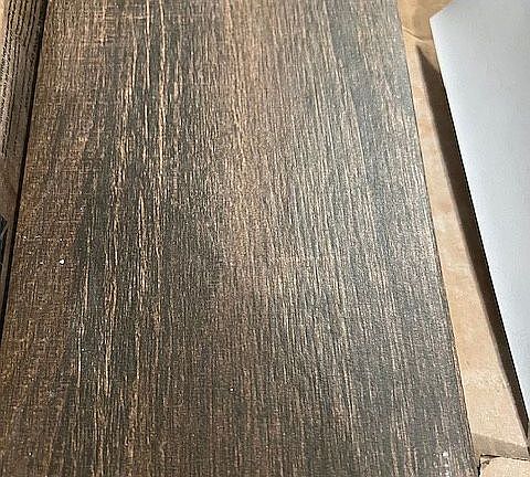 Wood-look tile on floors