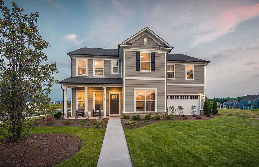 Riverview, a two story home w covered front porch with Home Exterior LC2G - Model Representation