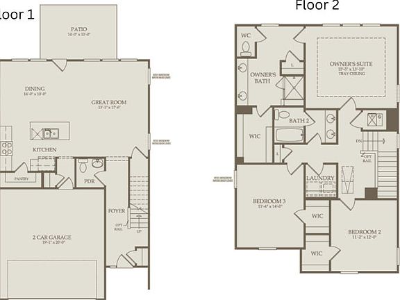 Floor Plan Level 1 and 2