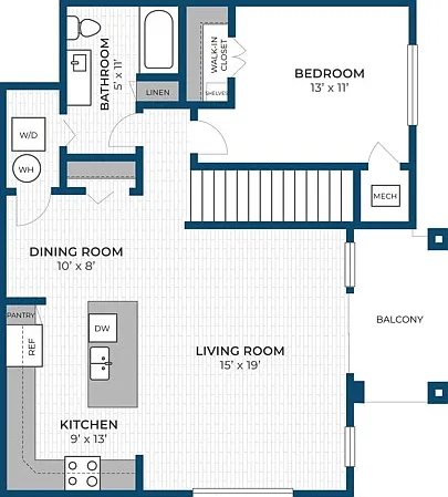 Floor Plan 1F | Seasons at Grafton | Apartments in Grafton, WI Floor Plan 1F | Seasons at Grafton | Apartments in Grafton, WI
