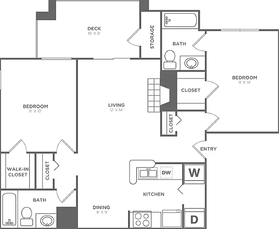 The Grayson | 2 bed 2 bath | 1000 sq ft The Grayson | 2 bed 2 bath | 1000 sq ft
